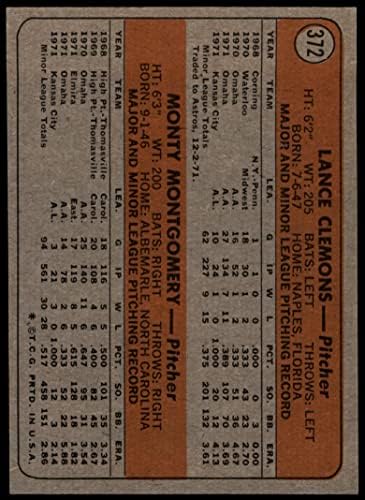 1972 Топпс 372 Ројалс Дебитантите Ленс Климонс/Монти Монтгомери Канзас Сити Ројалс НМ+ Ројали