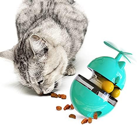 Автоматски фидер за обука за зајаци третирајте ја храната со мачки бавни играчки играчки интерактивни диспензери за мачки, мачки миленичиња,