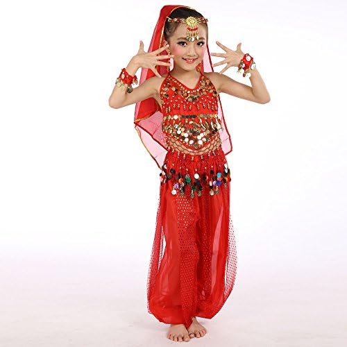 Рачно изработени деца девојче стомак носии Детска стомак танцувачка крпа за танцување принцези фустани за девојки