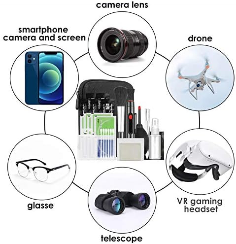 Комплет за чистење на професионални фотоапарати - комплет за чистење VR - Додатоци за пенкало за чистење на леќи - комплет за чистење на сензори 13 -во -1 со водоотпорен