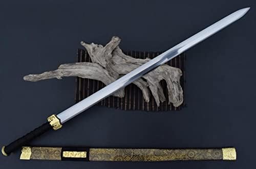 Shzbzb мечеви високи необични кинески мечеви врежани 8 странични јаглеродни челични сечила Хан ianан