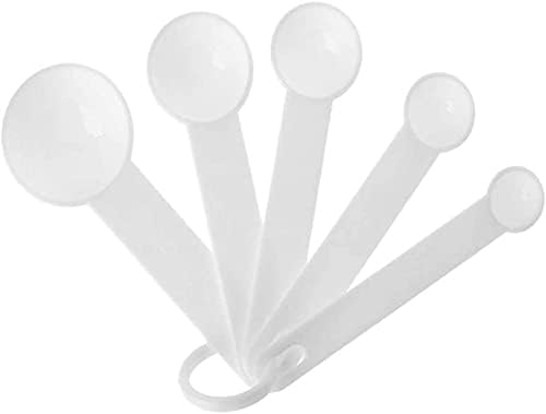 1 сет од 5/6 парче пластични лажици за мерење премија за мерење лажици пластични лажички лажици прибор за кујна алатка совршена за