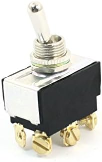 QTQGOITEM DPDT ONF-ON 6 TERRAMILALS LATCHING TOGGLE SWITCH AC 250V 10A T6023W