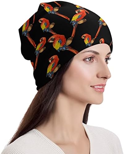 Алах папагал macaw unisex beanie капа за топло капаче на череп капа за спиење случајна една големина