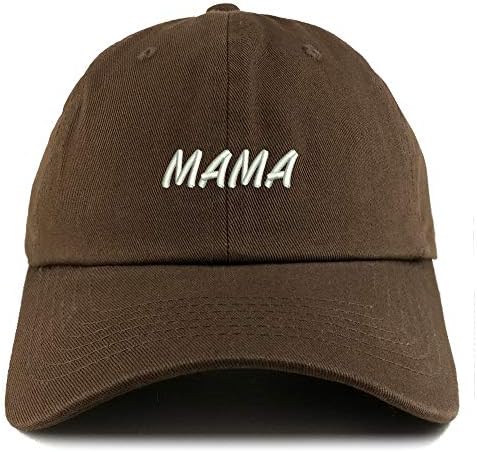 Трендовски продавница за облека Мама извезена цврста прилагодлива неструктурирана татко -капа