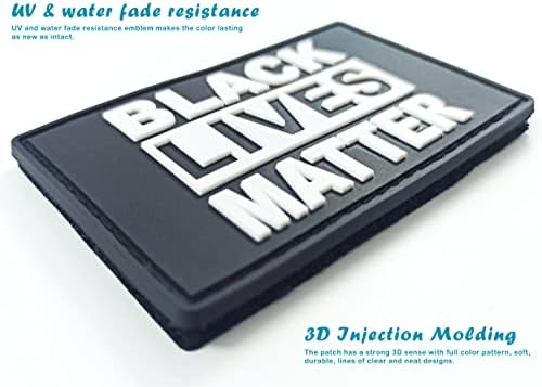 JBCD Black Lives Matter Matter Flag Patch BLM Tactical Patch - PVC гума кука и лепенка за прицврстување на јамка