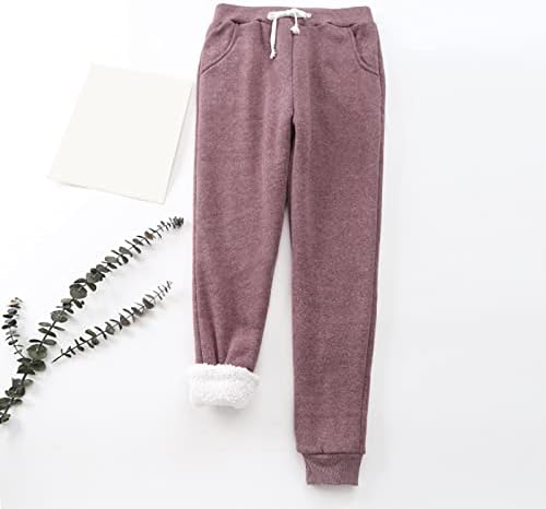 Женски обични џемпери зимски топли хеланки цврста боја чуваат топла плус кадифени панталони со џебови со џебови