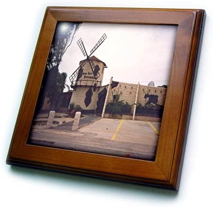 3дроза Слика На Стара холандска Ветерница На Островот Аруба-Плочки Во Рамка