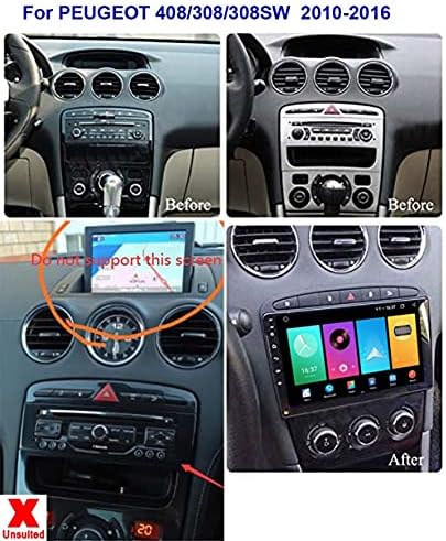 Autosion Android 12 Автомобил Радио за Peugeot 308/408 2010- | 9 ИНЧЕН AM Fm RDS Радио Со GPS Навигација WiFi Bluetooth Carplay Контрола