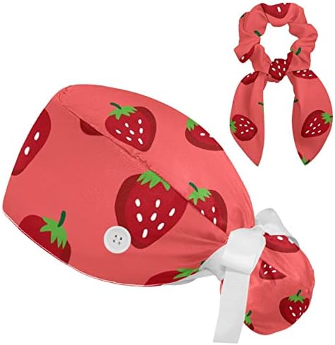 Овошје црвени цреши шема слатка прилагодлива капаче за чистење со копчиња лак за коса пискава џемпери