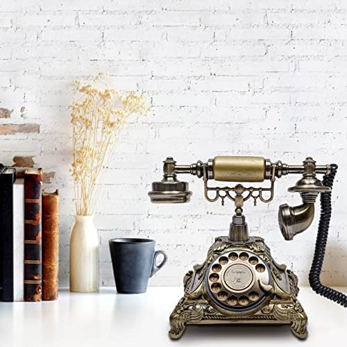 Ретро Гроздобер Антички Смола Телефон, Ретро Старомоден Ротирачки Бирање Дома И Канцеларија Телефон