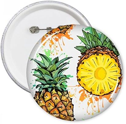 Жолт ананас Тропски овошје тркалезно пинови копче за копче Амблем додаток за декорација 5 парчиња