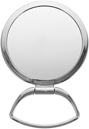 Fomiyes двострано преклопување на преклопување преносно огледало рачно огледала на отворено огледало огледала огледала жени жени за убавина огледало со штанд за жен?