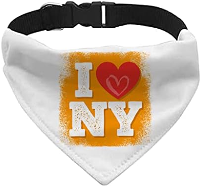 Сакам ЊУЈОРК Пет Бандана Јака - Срце Шамија Јака - Печатени Куче Бандана-XL