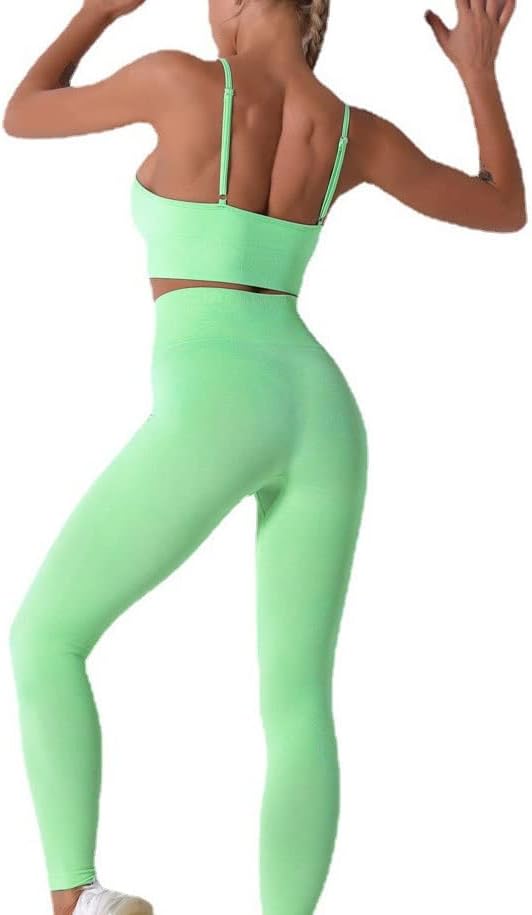 Ccbuy Беспрекорна јога поставена спортска облека облека за вежбање облека за жени со висока половината спортска облека фитнес