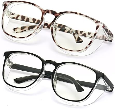Надворешни 2 пара анти -магла безбедносни очила заштитни очила сини светло блокирање на очила за мажи жени
