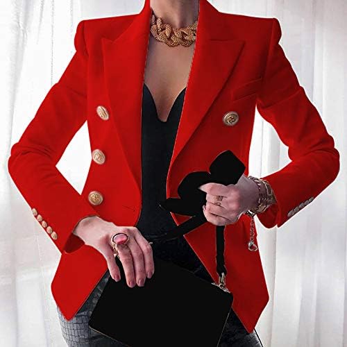 Женски костум палто елегантна деловна работа случајна блејзер јакна дама цврста боја копче шал јака кардиган надворешна облека