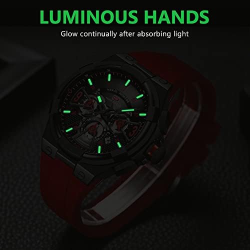 Mini Focus Mens Watches уникатен шуплив обичен зглоб часовник Силиконски бенд моден часовник за мажи