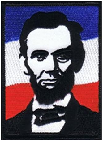 10 ПК, претседател на А, Абрахам Линколн, извезено железо на пекари за печење разнобојно шиење на Апликација во САД