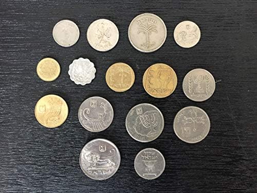 Колекција од 15 Различни Израелски Стари Ретки Монети: Лира, Прута, Стариот Шекел, Агора 1949-1982 Колекционерска Валута