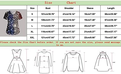 4 јули Маици За Жени Знаме На Сад Летна Кошула Со Кратки Ракави Против Вратот Со 2 Џебови Блузи Празнична Секојдневна Работна Облека