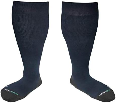 Хојисокс Големи И Високи Чорапи За Компресија 20-30 ммхг, Удобни Чорапи Високи До Колена За Мажи и Жени