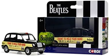 Corgi Diecast The Beatles Јас сакам да ја држам раката Лондон такси 1:36 Диспирајте го моделот на автомобили CC85934