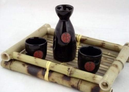 Застаклена керамика 3 парчиња јапонски ради поставени во кутија за подароци