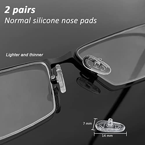 ПТСЛХН 5 Пара Влошки за Нос За Очила, Надградени 15х8мм Меки Силиконски Воздушни Очила За Очила За Нос, Комплет За Замена на
