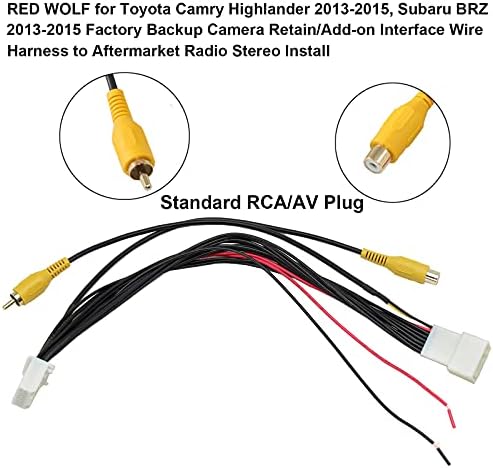 ЦРВЕН ВОЛК Компатибилен Со Тојота 2013-2015, Субару БРЗ 2013-2015 Фабричка Резервна Камера Задржи Т-Темперамент 16 Пин Додај Камера За Заден Поглед На Оем Радио 12в ДО 6v Вклуч?