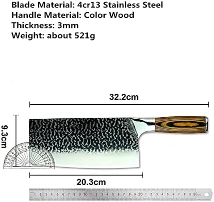 Виршун Месар Од Нерѓосувачки Челик Кујнски Нож Кинески Широк Нож Сечкач За Месо Сечкач За Зеленчук Кујнски Готвач Нож Со Кутија За Подароци