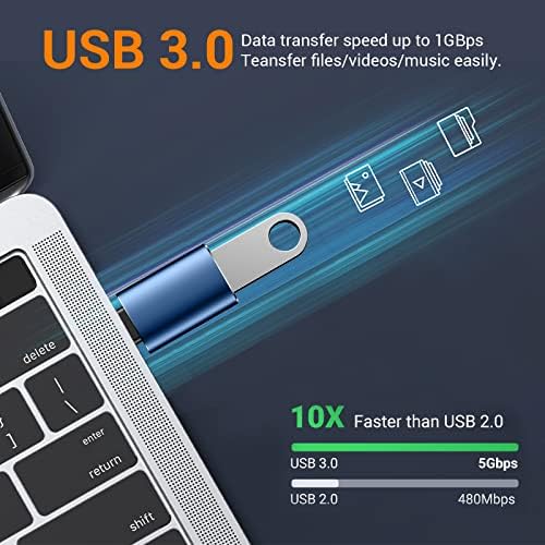 [4 Пакет]USB C ДО USB Адаптер, € 2*USB-C ДО USB-а & засилувач; € 2*USB-а ДО USB-C ® Женски Адаптер Супер Брзински Пренос на