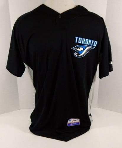 2008-10 Торонто Блу ​​aysејс 71 игра издадена практика за капење на црниот дрес ST 50 95 - Игра користена МЛБ дресови