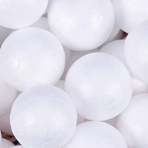 Топки од пена занаетчиски материјали топки DIY пена топки: 3 парчиња сфера 15см бела полистирен моделирање тркалезни форми мазни топки пена орбита ги формира децата у