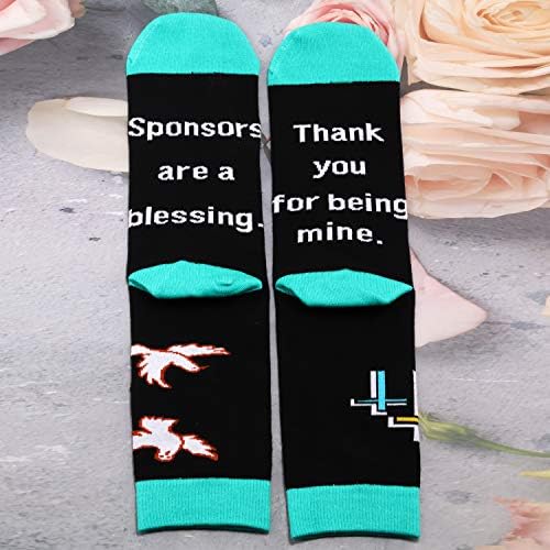 G2tup Спонзор Подарок Потврда крштевка подарок ви Благодариме што Сте Мојот Спонзор Верски Ви Благодариме Чорап