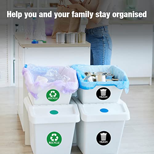 8 Пакет Налепница За Рециклирање За Корпа За Отпадоци-Сух Налепница За Рециклирање Ѓубре Со Голем Знак Рециклирајте Винил Совршен За Неопходност