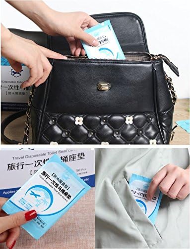 Xichen - Големина на џеб за еднократна употреба пластична тоалетна седиште покрива патна пакет 50pcs ， 40cmx48cm индивидуално завиткано