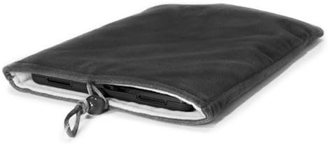 Case Boxwave Case компатибилен со Emdoor EM -T195 - кадифена торбичка, ракав за меки велур ткаенина со влечење со влечење за Emdoor EM