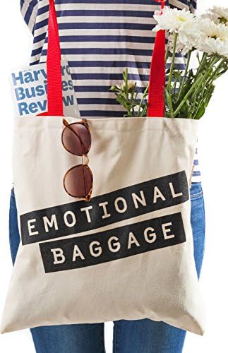 Барбара Шо Емотивен багаж светло платно рачно торбичка, израелски подароци, одлични подароци за кул жени. Цврст и привлечен.