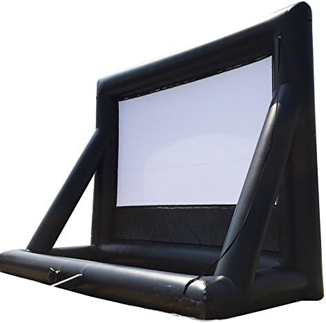 12'x9 'на надувување на филмскиот екран на надувување без брчки комерцијален двор дома кино силен издржлив; Без вентилатор