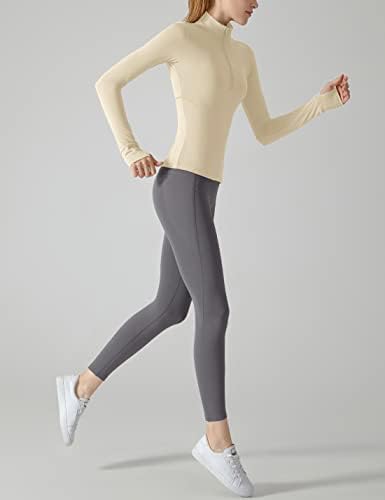 Apafes жени исечени црни тренинзи половина поштенски јакни лесни затегнати атлетски теретани врвови на врвови за спортска облека