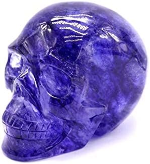 Рачна врежана сина топење камени кварц кристални черепи за декорација на фенгшуи