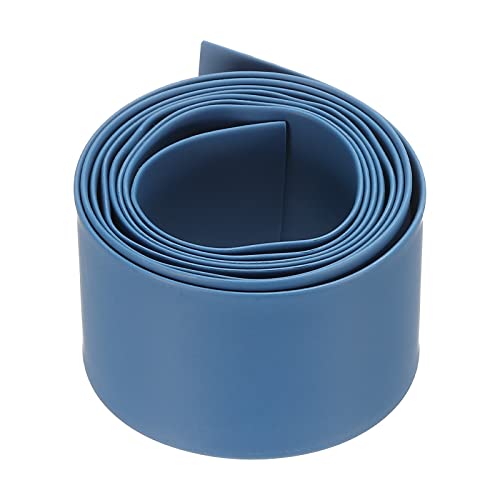Цевче за намалување на топлината на топлина 2: 1 кабелска цевка за ракави, [за заштита на електрична изолација] - 18мм диа/29мм рамна ширина/1м/сина