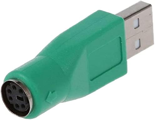 2 Парчиња Приклучок НА USB Приклучок Адаптер Замена PS / 2 НА USB Конвертор За Стариот Тастатура-Зелен Приклучок И Приклучок Адаптер