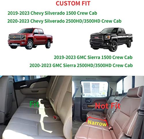 Службениците на Silverado Club D04-S2-2 Silverado Silverado, погодни за 2019-2023 Chevy Silverado GMC Sierra 1500 и 2020-2023 2500HD