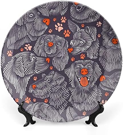 Кучиња Година гроздобер дизајн коска Кина украс со плоча со декоративна чинија домашна плоча