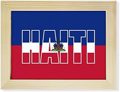 DiyThinker Haiti Country Flag Ime Desktop Photo Frame Photion Art Decoration Sainting 6x8 инчи