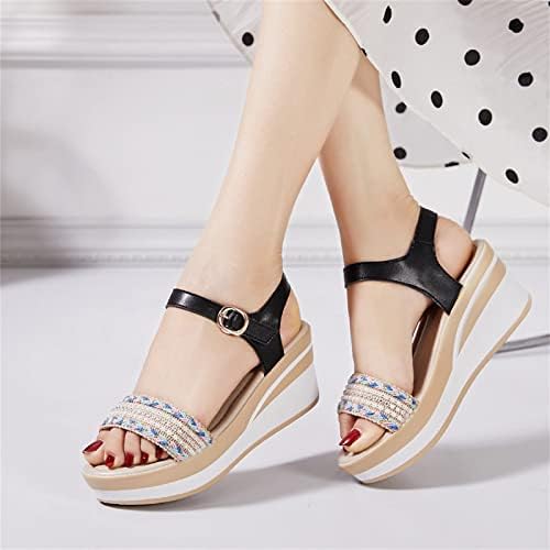 Летни сандали за жени 2022 нелизгање Брзо сушење на клин-потпетици чевли без чевли за папучи за забави за забава секој ден