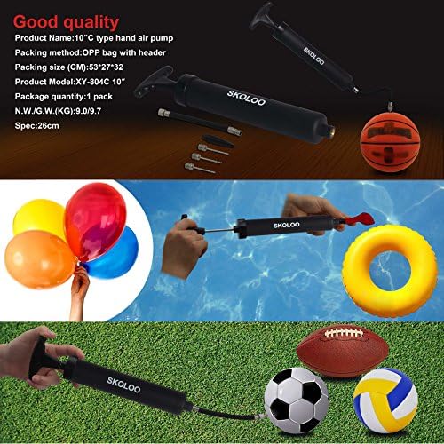 Комплет за надувување на пумпа за преносни рачни воздушни топка со игла, млазница, црево за продолжување за фудбалска фудбалска одбојка