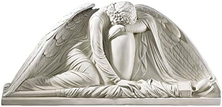 Дизајн Тоскано плачејќи педимент на angelидот на ангел